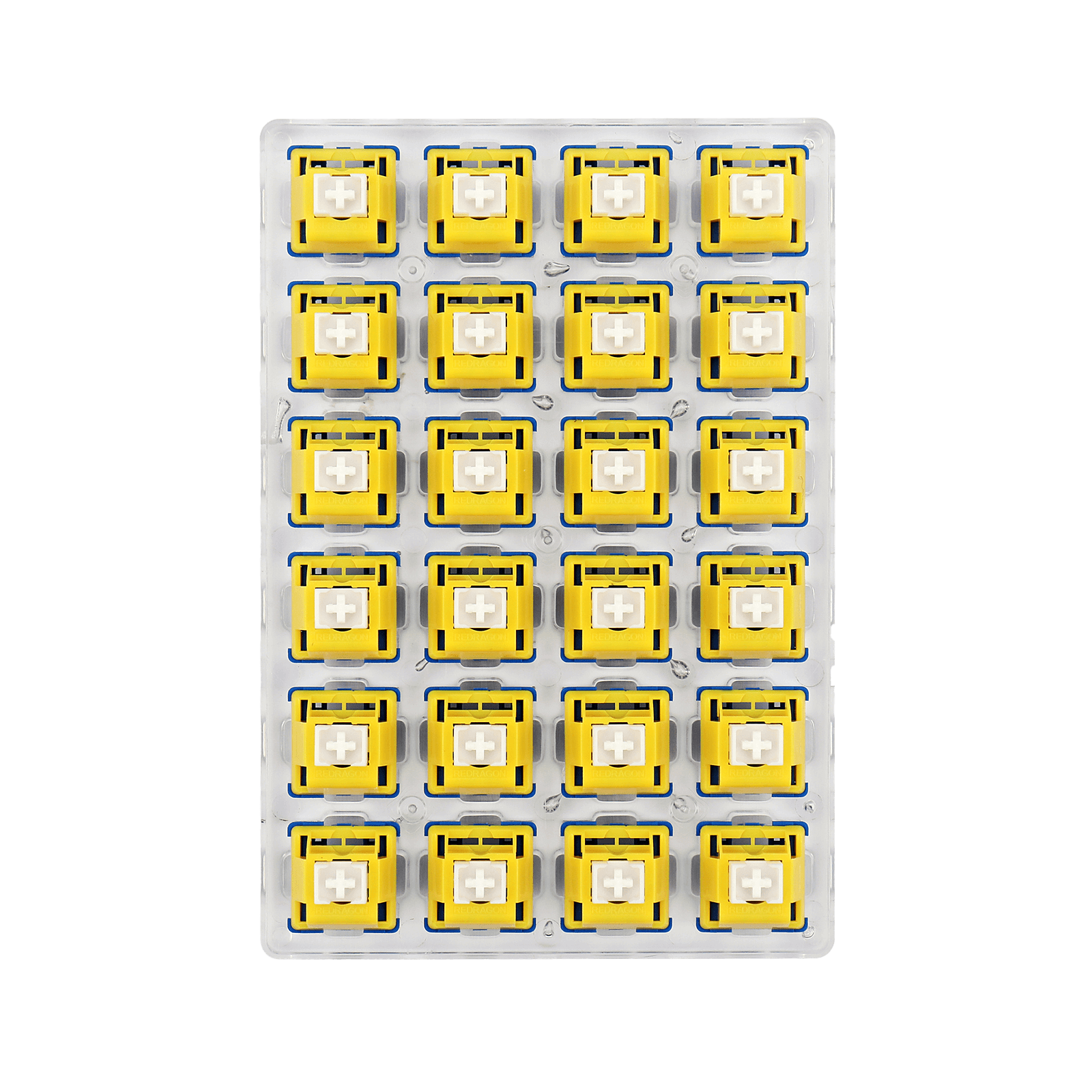Redragon A113 Bullet-B Tactile Mechanical Switch, Modifikasi Switch Clicky Keyboard DIY Hot-Swappable, 50 Juta Klik (24 pcs Switch, Keycap + Pencabut Switch)