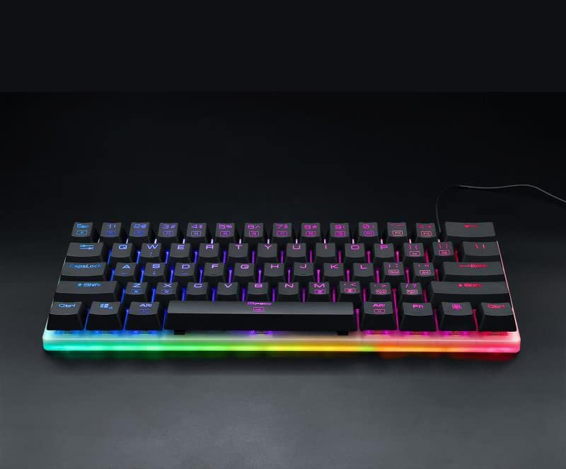 Redragon K605 Alien Giant Mechanical Gaming Keyboard, 61 Tombol Super Besar & Outemu Blue Switch, RGB LED Backlit Ergonomic Wired Type-C Full Key Conflict Free Anti-Ghosting NKRO Keyboard