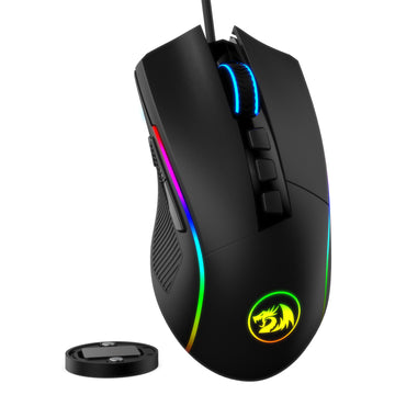 Redragon M721-Pro Lonewolf2 Gaming mouse, Mouse Berkabel Pencahayaan RGB, 10 Tombol yang Dapat Diprogram, DPI Dapat Disesuaikan hingga 32.000, Mouse Gaming Komputer PC Optik Ergonomis dengan Pegangan yang Nyaman dengan Tombol Tembak