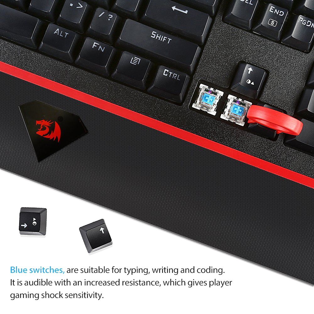K558 ANALA Keyboard Gaming Mekanik dengan Lampu Latar LED