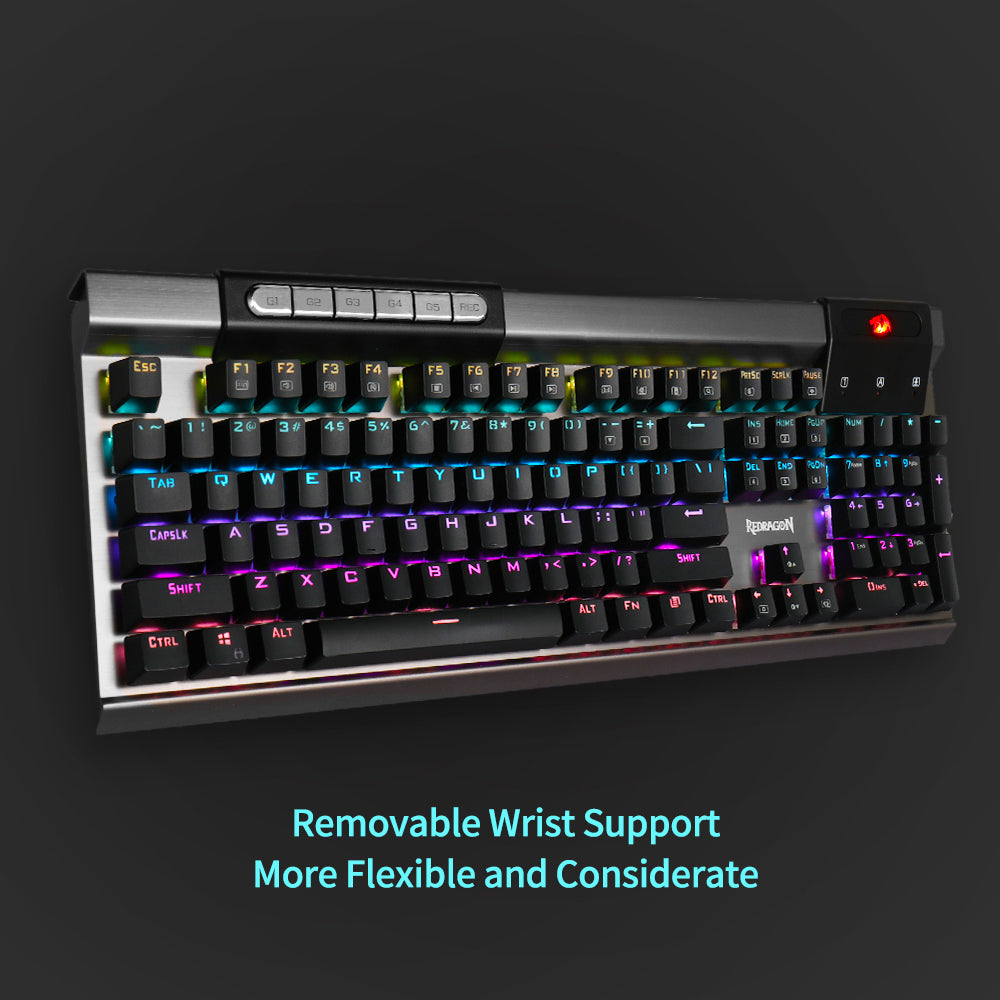Keyboard Gaming Mekanik Redragon K563 SURYA RGB LED Backlit 104 Tombol