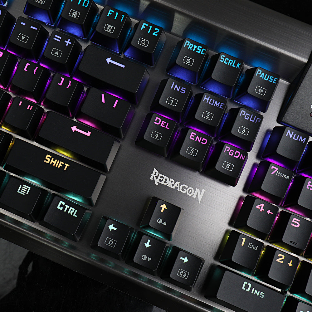 Keyboard Gaming Mekanik Redragon K563 SURYA RGB LED Backlit 104 Tombol