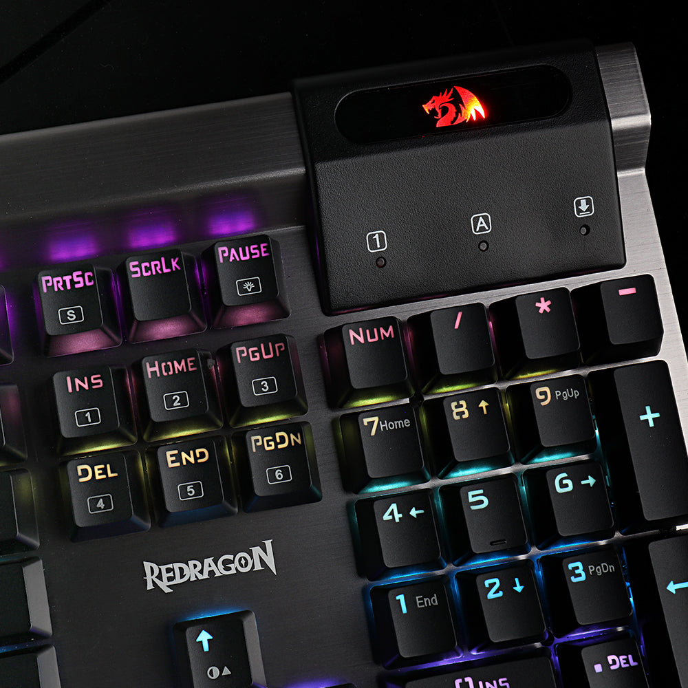 Keyboard Gaming Mekanik Redragon K563 SURYA RGB LED Backlit 104 Tombol