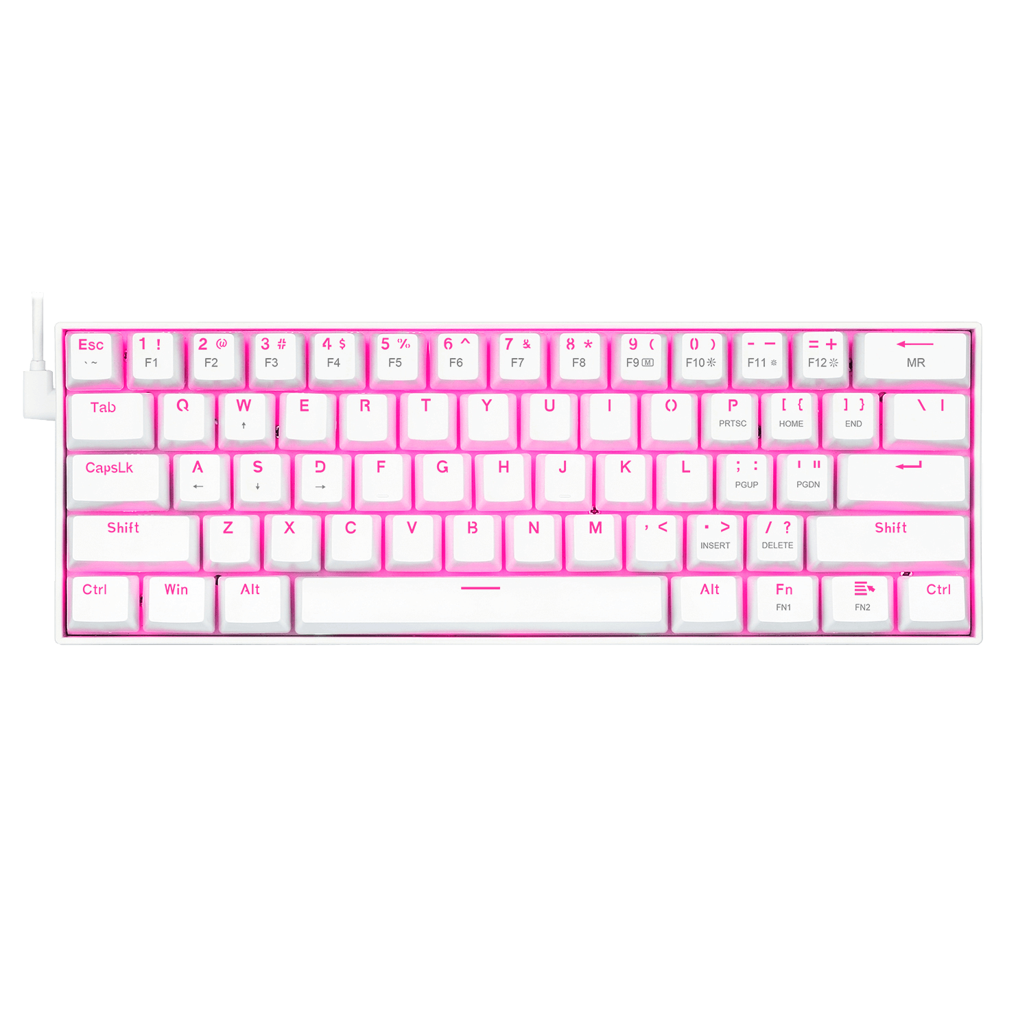 Redragon K630W Gaming Mechanical Keyboard, Pink LED Backlit