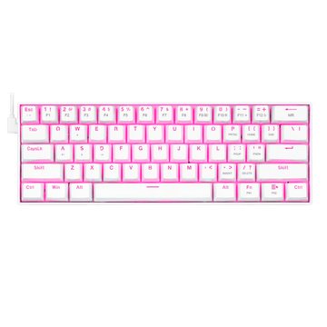Redragon K630W Gaming Mechanical Keyboard, Pink LED Backlit
