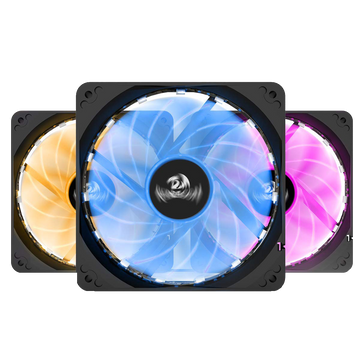 Redragon GC-F006 Computer Case 120mm PC Cooling Fan, RGB LED Quiet High Airflow Adjustable Color LED Fan, CPU Cooler and Radiators (3 Packs)