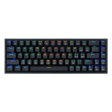 Redragon K631 Castor 65% Keyboard Gaming RGB Berkabel, Keyboard Mekanis Ringkas 68 Tombol Hot-Swappable dengan 100% Socket Hot-Swap, PCB Terpasang Plat Free-Mod & Tombol Panah Khusus, Sakelar Linear Merah Senyap