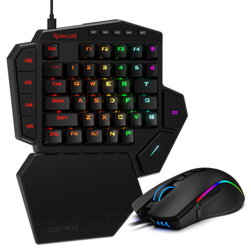 Redragon K585-BA One-Handed RGB Gaming Keyboard and M721-Pro RGB Mouse Combo