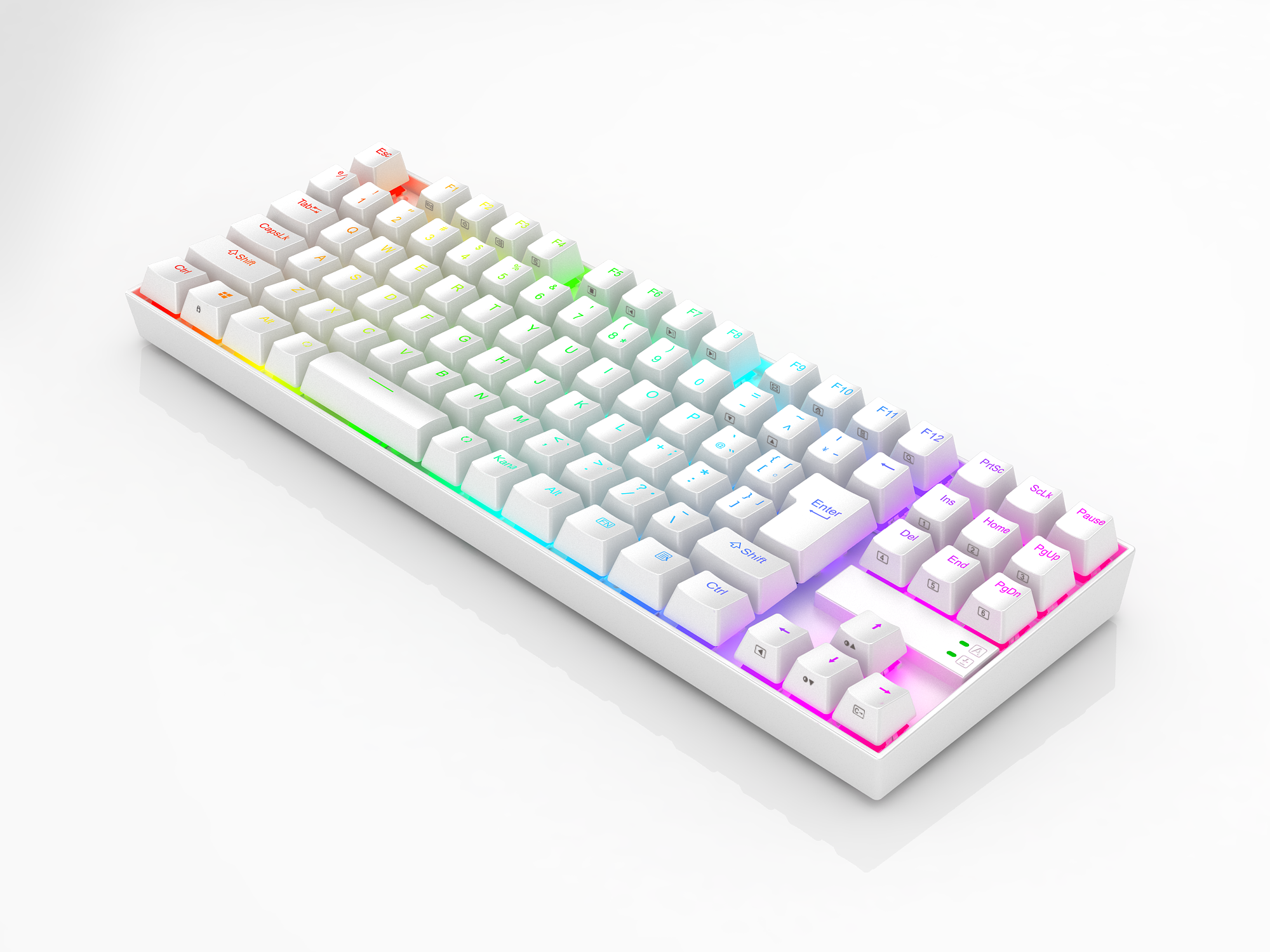 Redragon K552W-RGB-JPTI Japanese layout MECHANICAL GAMING KEYBOARD, White