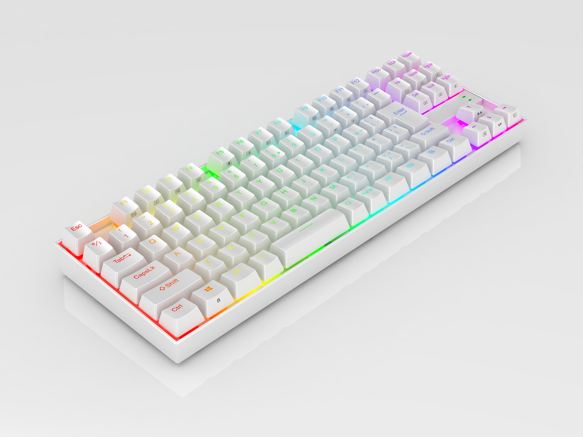 Redragon K552W-RGB-JPTI Japanese layout MECHANICAL GAMING KEYBOARD, White