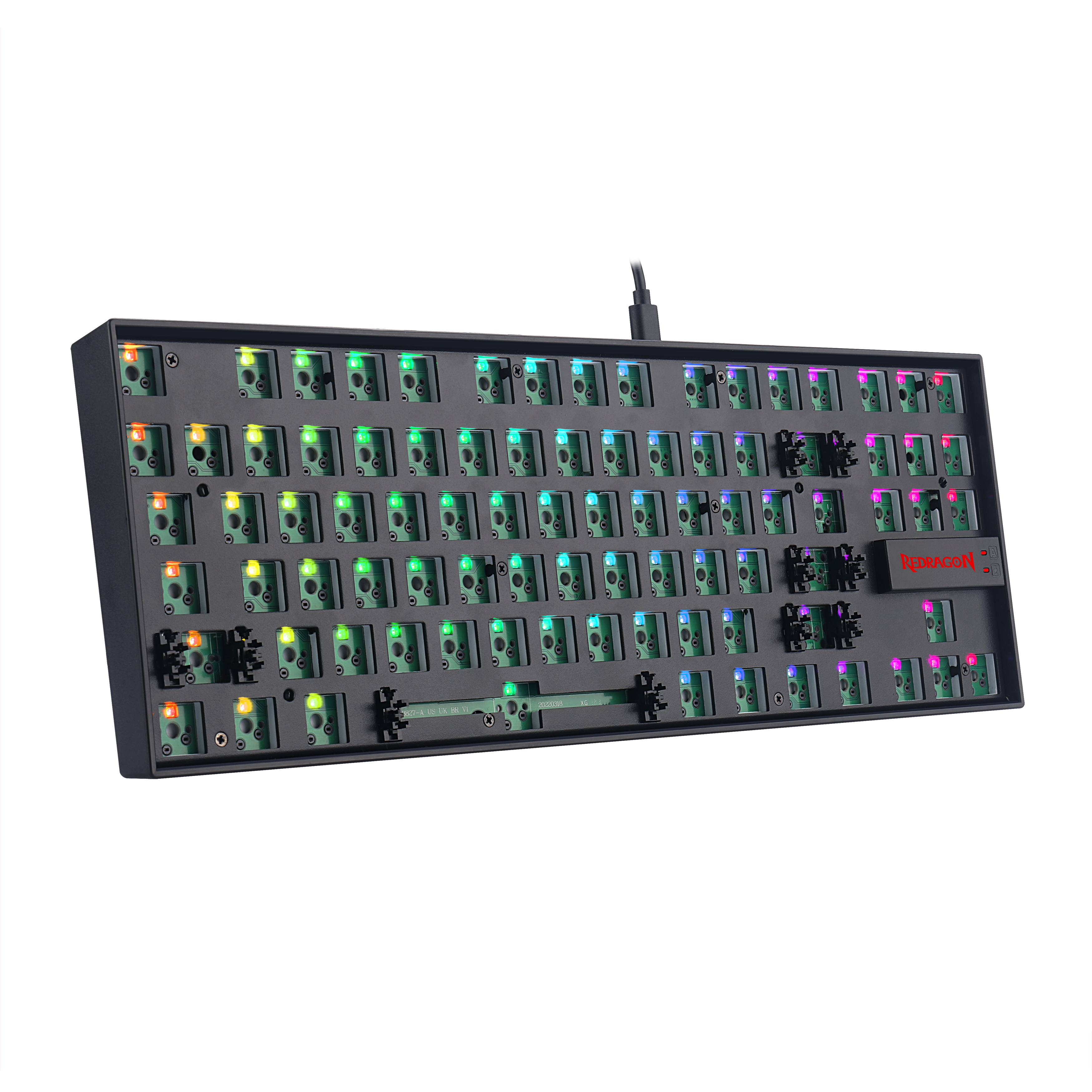 Redragon BBK552 Barebone DIY RGB Backlit Mechanical Gaming Keyboard