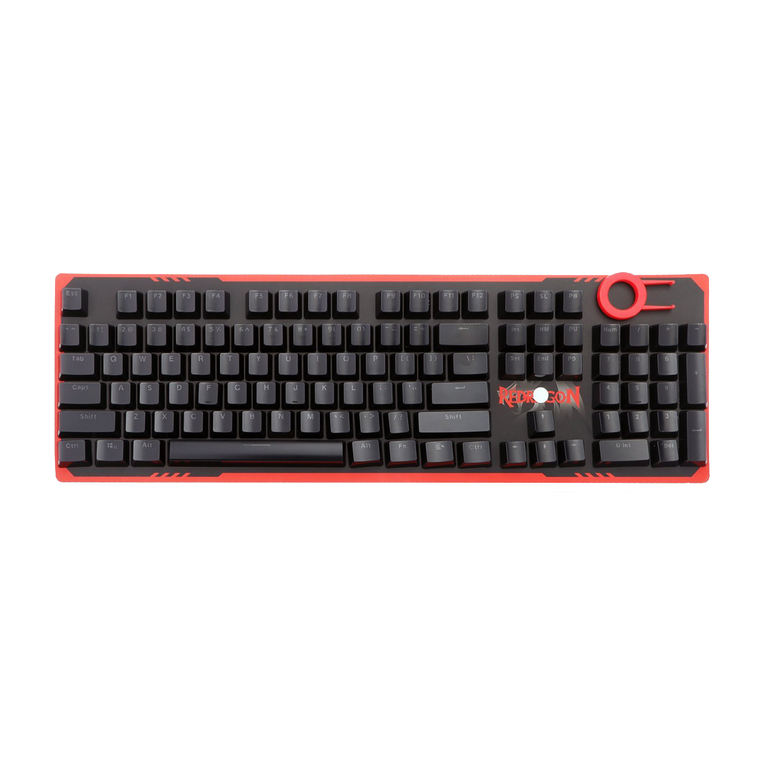 Redragon ABS Double Shot Injection Backlit Keycaps for Mechanical Switch Keyboards with Key Puller (Crystal Black)