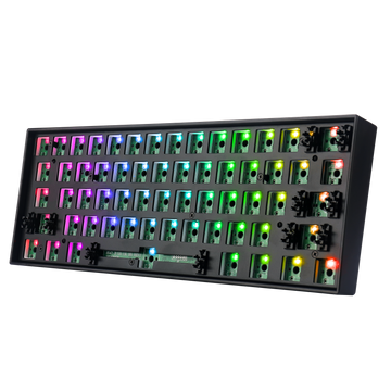 Redragon BBK530 Barebone DIY RGB Mechanical Keyboard, Bluetooth/2.4Ghz/Wired Tri-Mode Gaming Keyboard