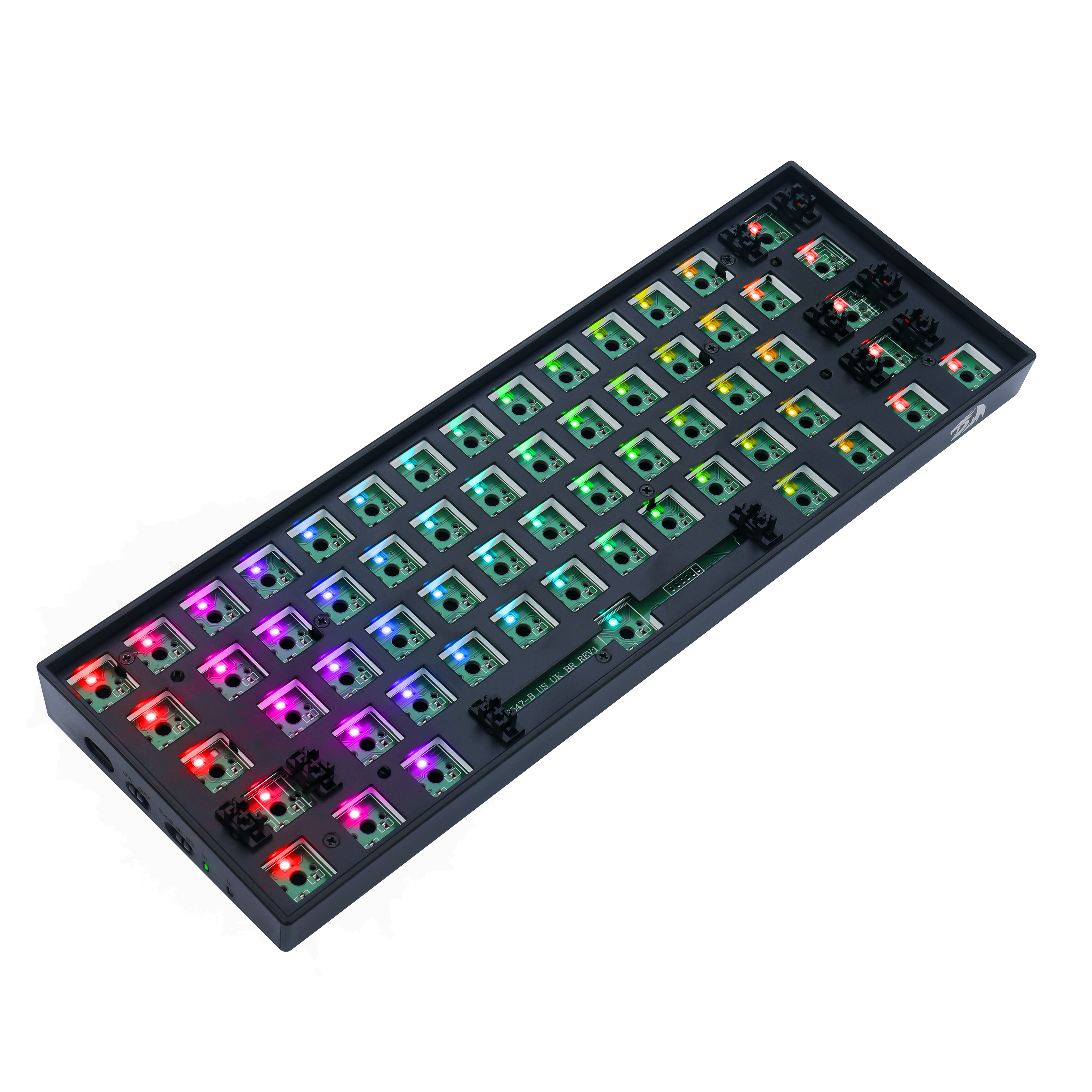 Redragon BBK530 Barebone DIY RGB Mechanical Keyboard, Bluetooth/2.4Ghz/Wired Tri-Mode Gaming Keyboard