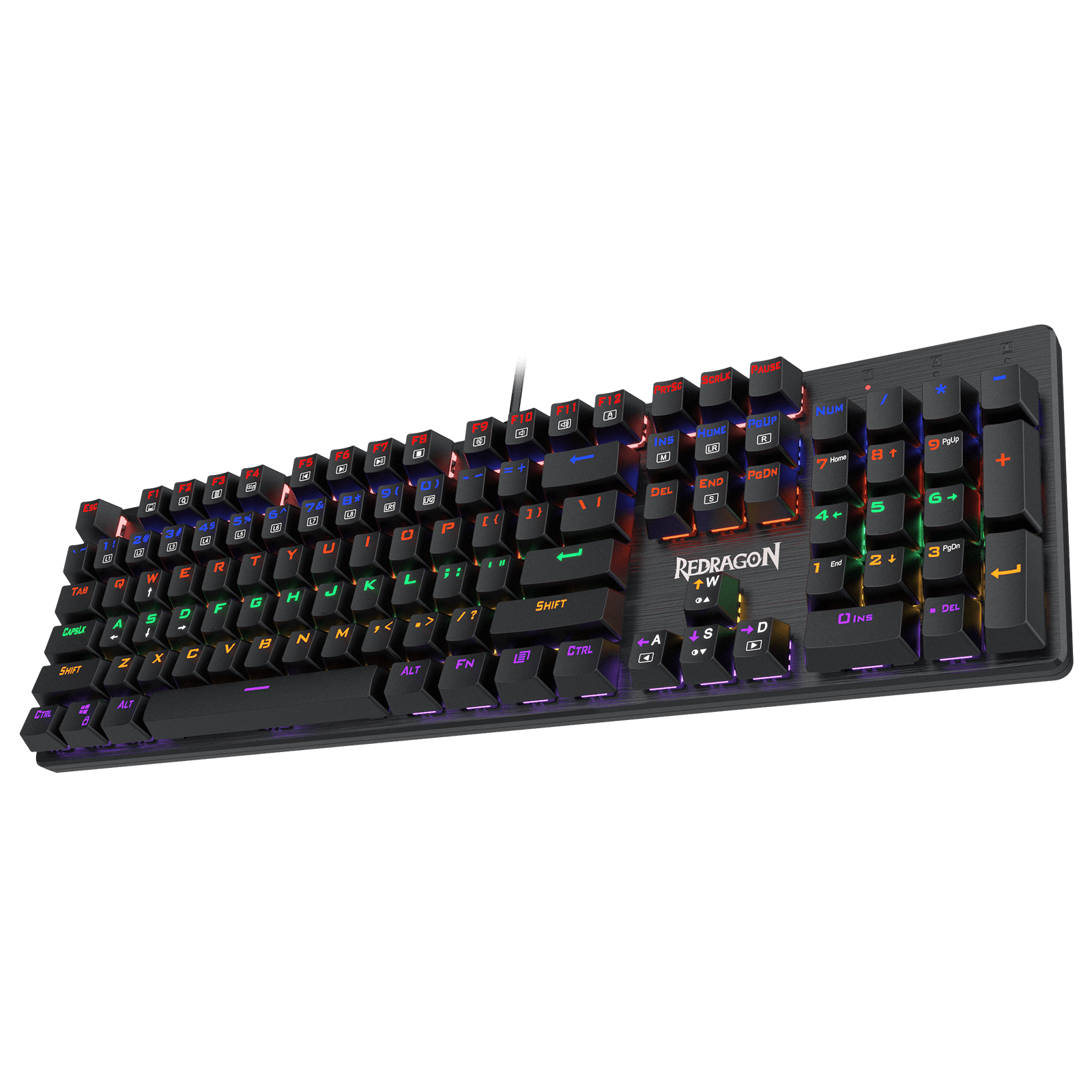 Keyboard Gaming Redragon K608 Valheim Rainbow, Keyboard Mekanis NKRO 104 Tombol