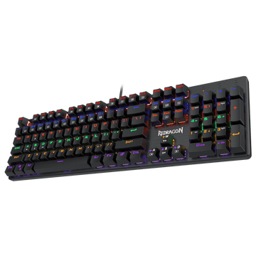 Keyboard Gaming Redragon K608 Valheim Rainbow, Keyboard Mekanis NKRO 104 Tombol
