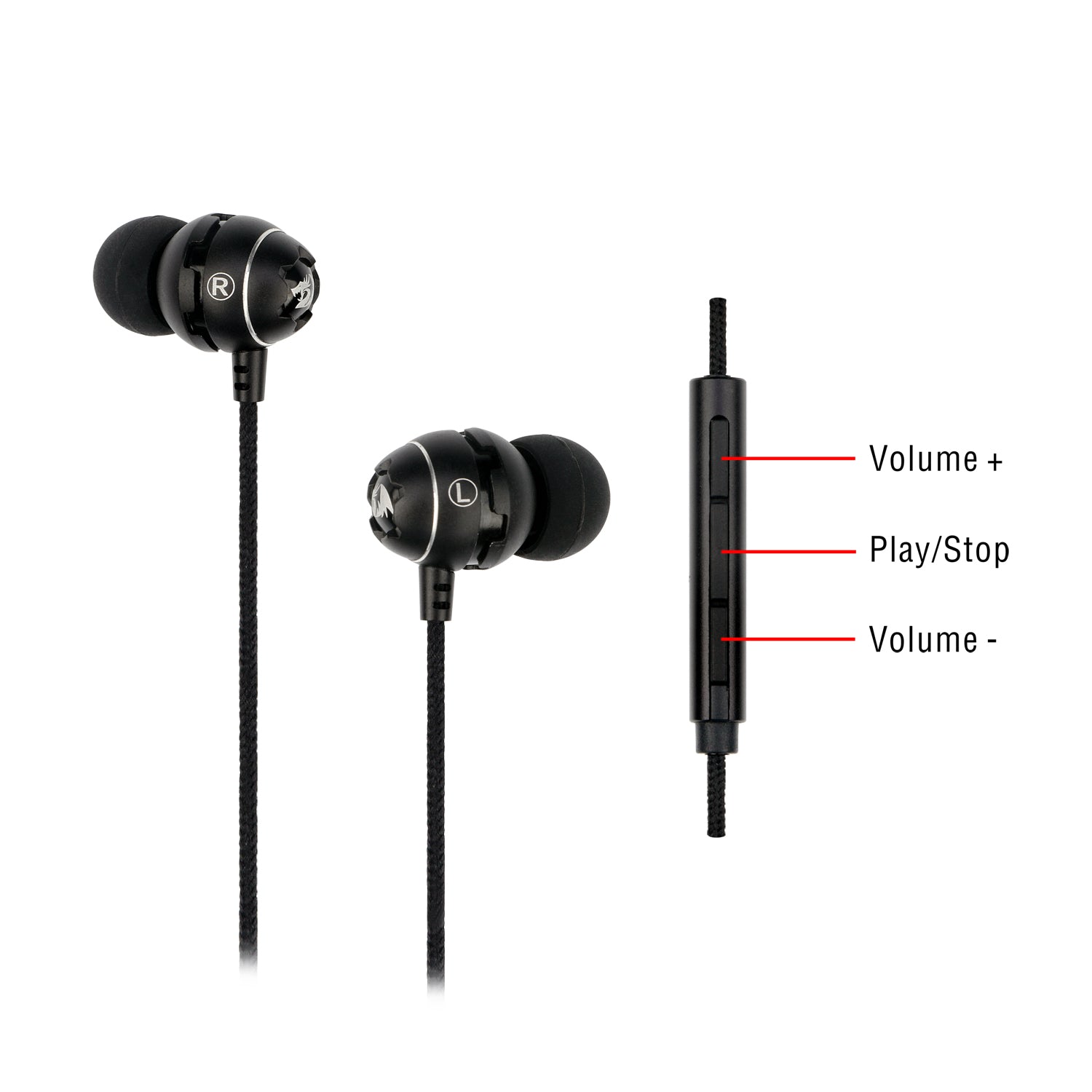 HEADSET GAMING IN-EAR Redragon BOMBER PRO E100