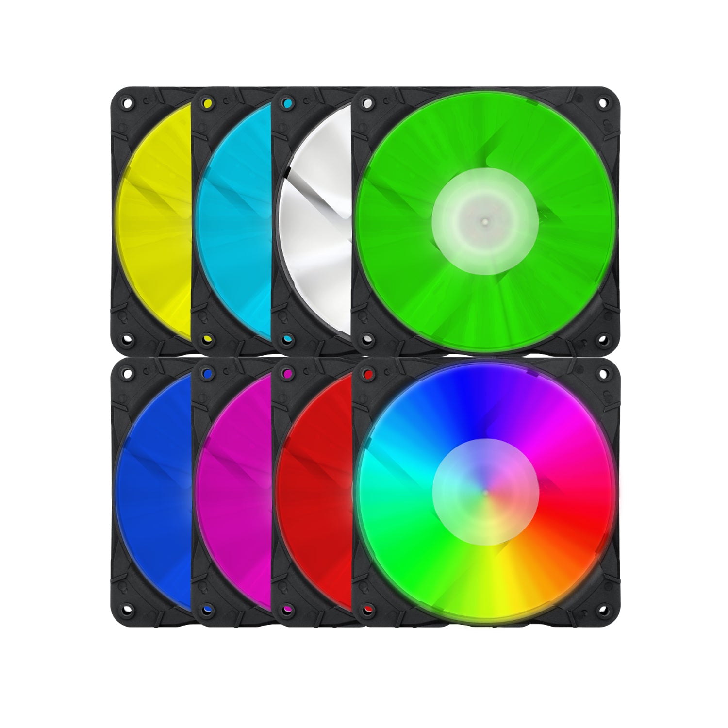 Redragon GC-F007 Kipas Pendingin PC Casing Komputer 120mm, Kipas LED Warna yang Dapat Disesuaikan Aliran Udara Tinggi Tenang RGB LED, Pendingin CPU dan Radiator (3 Pak)