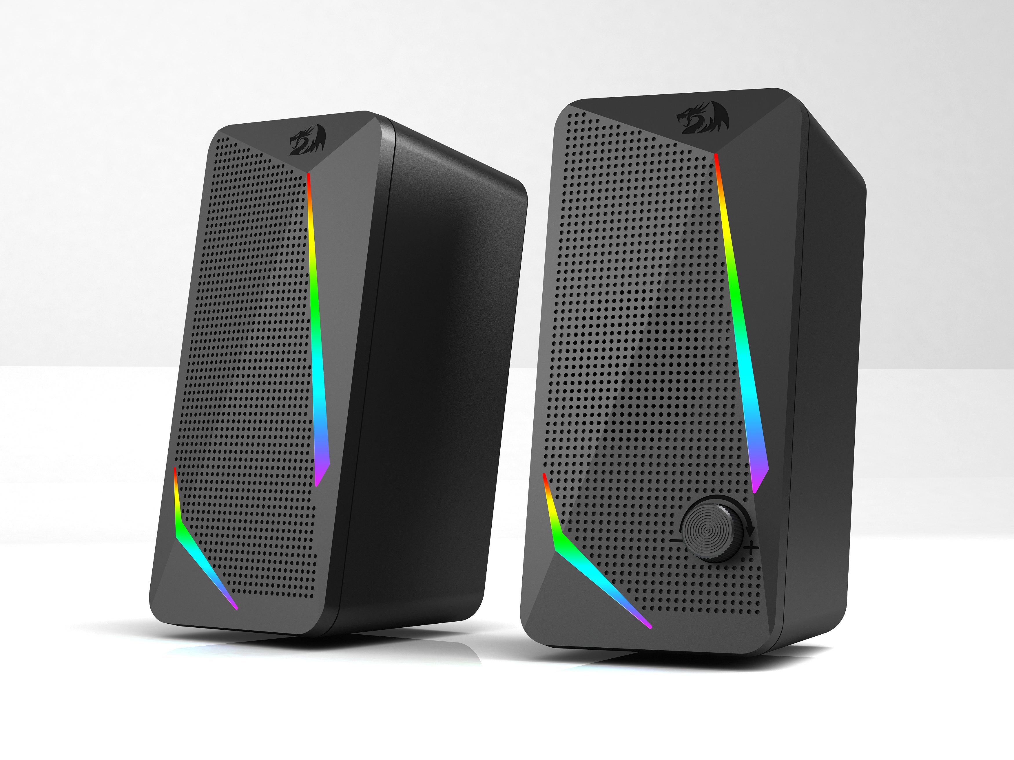 Redragon GS510 Waltz Gaming Speaker 2.0 Channel Speaker Stereo Komputer PC dengan 4 Mode Lampu Latar LED Berwarna-warni