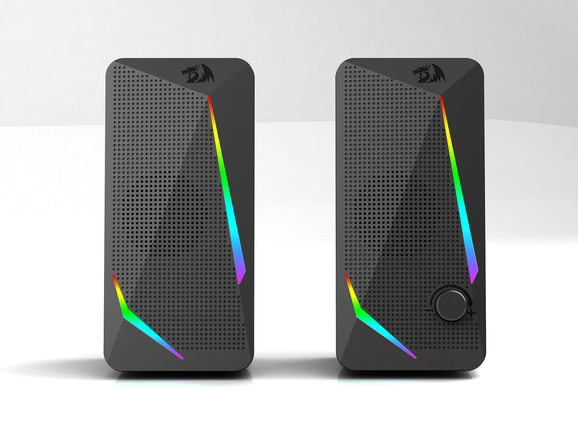Redragon GS510 Waltz Gaming Speaker 2.0 Channel Speaker Stereo Komputer PC dengan 4 Mode Lampu Latar LED Berwarna-warni