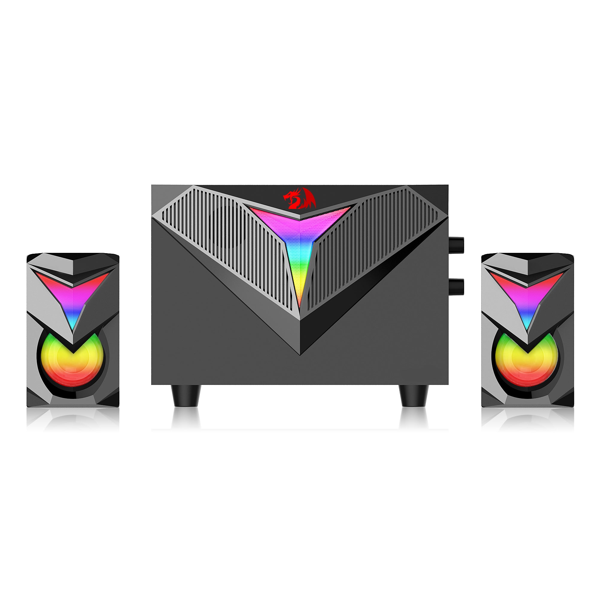 Redragon Speaker Gaming Bass Berat 2.1 dengan Pencahayaan