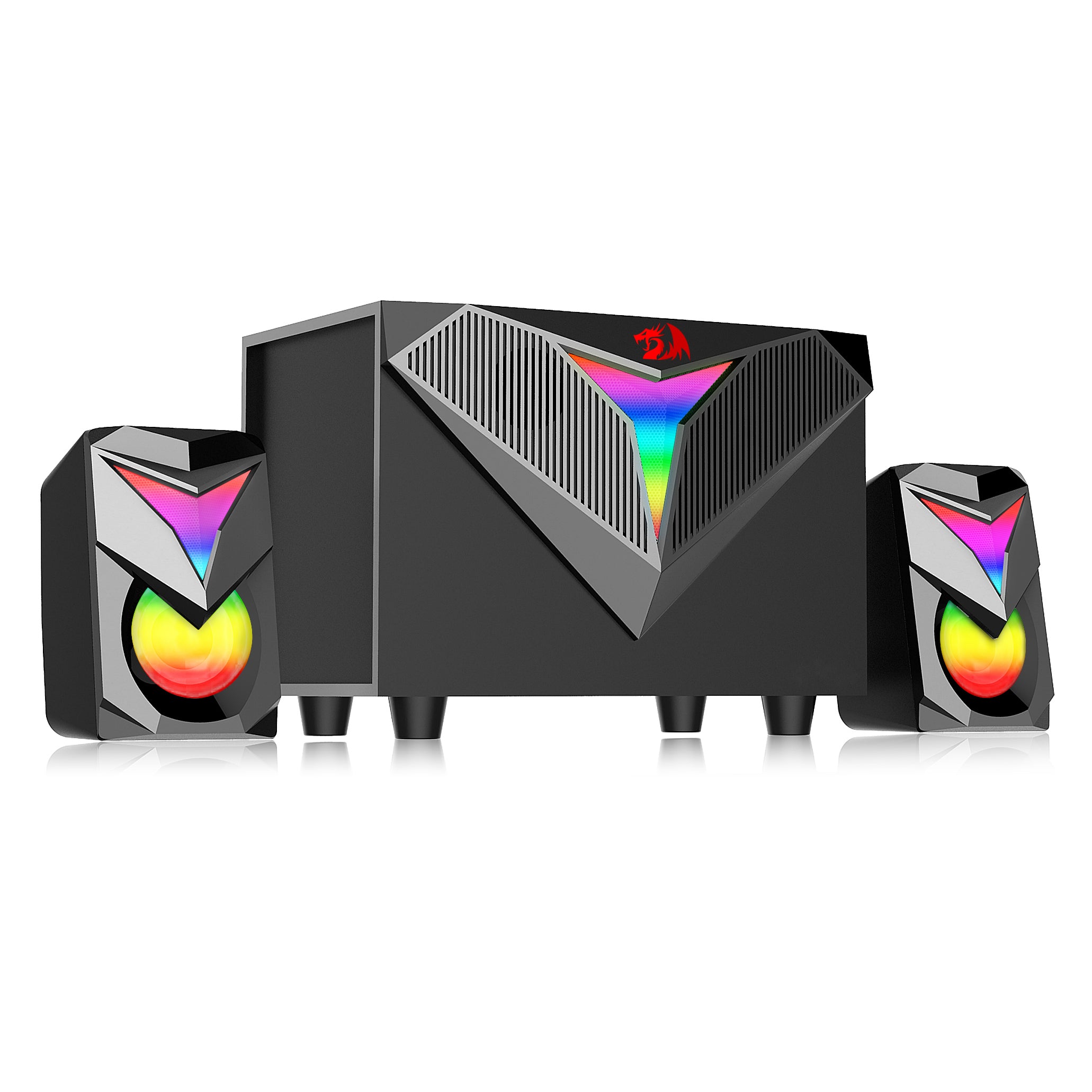 Redragon Speaker Gaming Bass Berat 2.1 dengan Pencahayaan