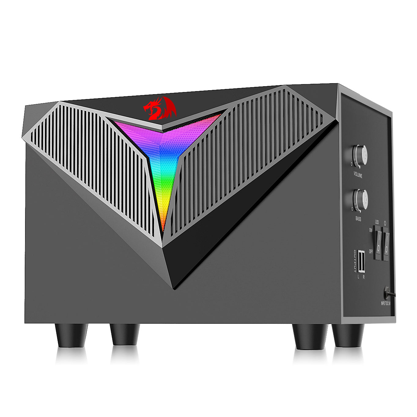 Redragon Speaker Gaming Bass Berat 2.1 dengan Pencahayaan
