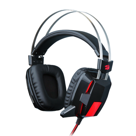 Redragon H201 Headset Gaming Stereo untuk PS4, Xbox One, PC, dan Smartphone, Headphone Gaming Over-Ear Peredam Suara dengan Mikrofon, Bass Surround, Universal 3.5mm