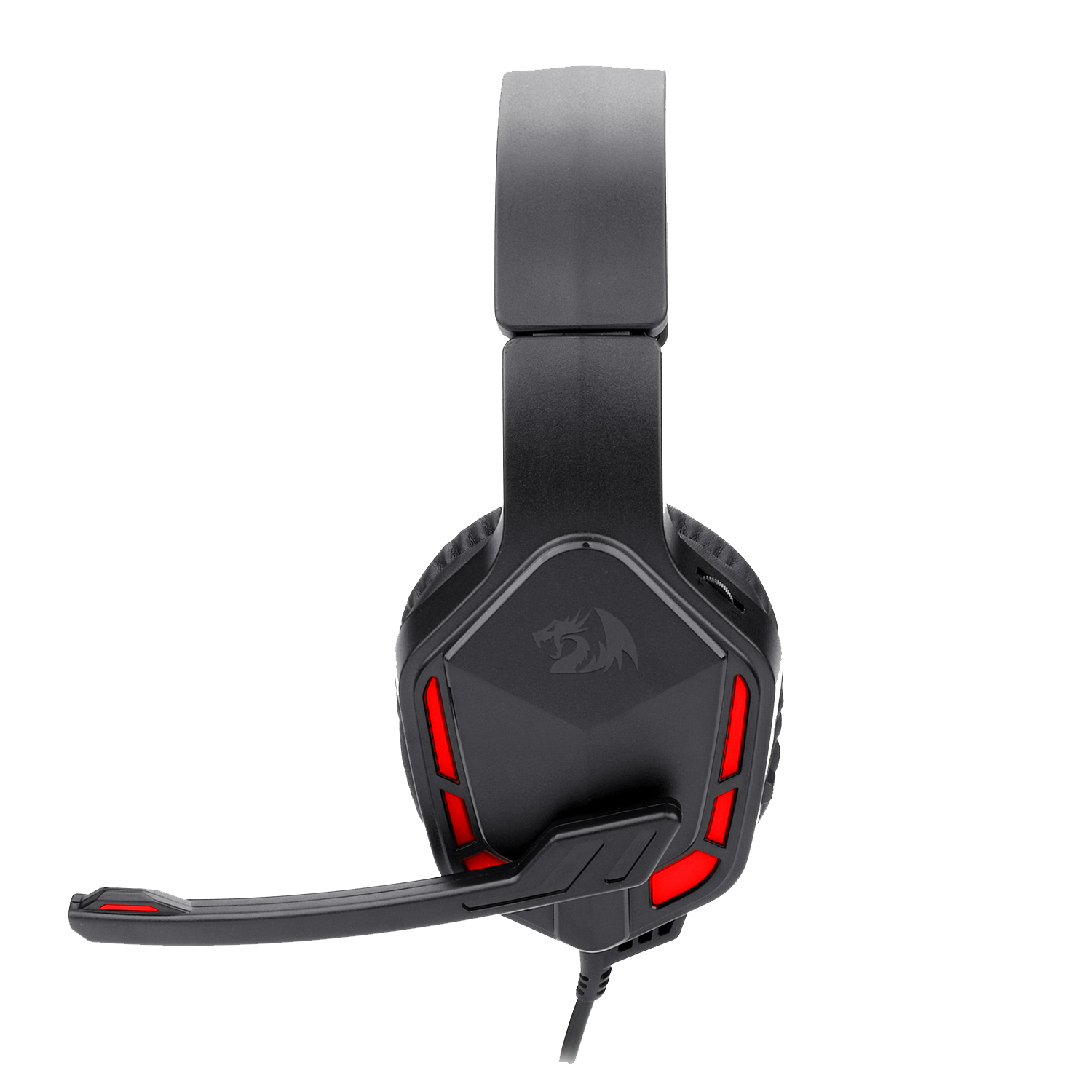 Redragon H220 THEMIS Headset Gaming Kabel, Suara Surround Stereo, Headphone Over-Ear Peredam Bising dengan Mikrofon, Kontrol Volume, Lampu LED Merah, Kompatibel dengan PC, PS4/3, Xbox One, dan Nintendo Switch