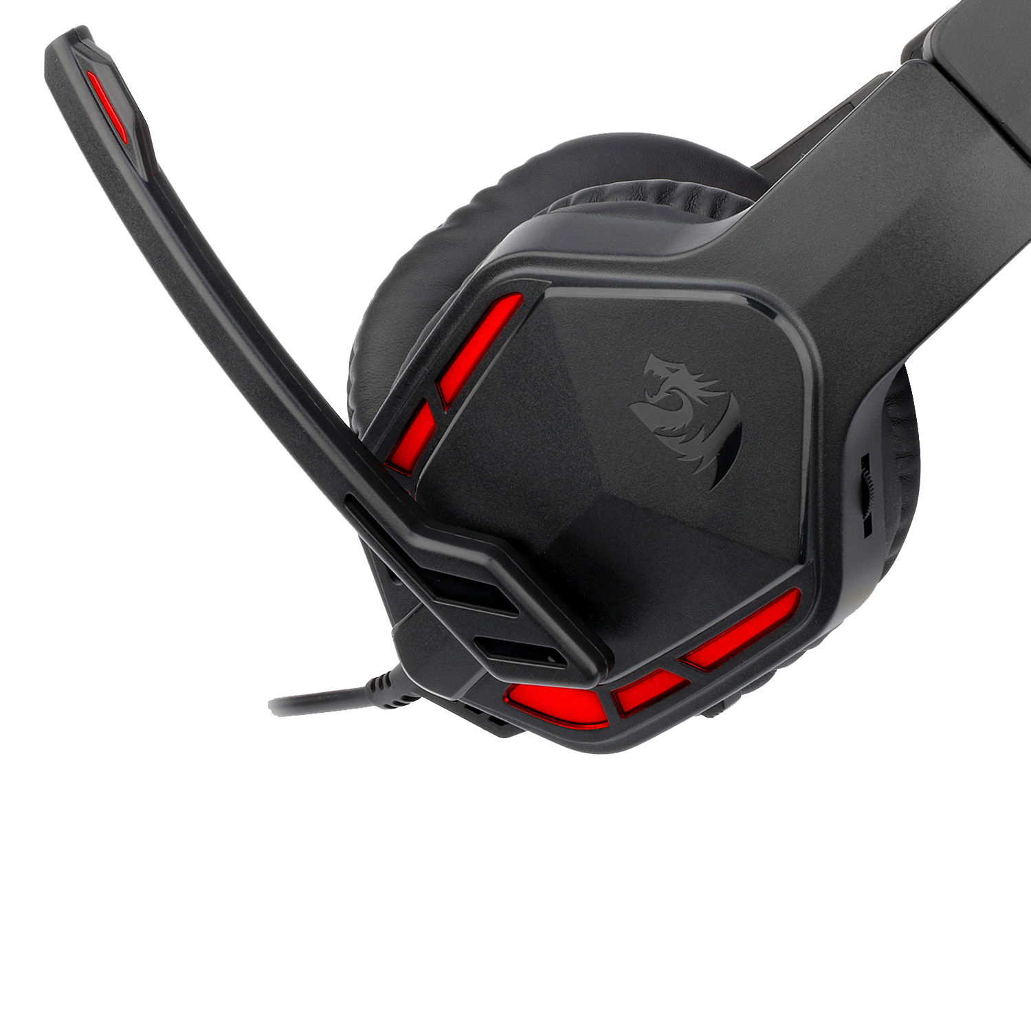 Redragon H220 THEMIS Headset Gaming Kabel, Suara Surround Stereo, Headphone Over-Ear Peredam Bising dengan Mikrofon, Kontrol Volume, Lampu LED Merah, Kompatibel dengan PC, PS4/3, Xbox One, dan Nintendo Switch