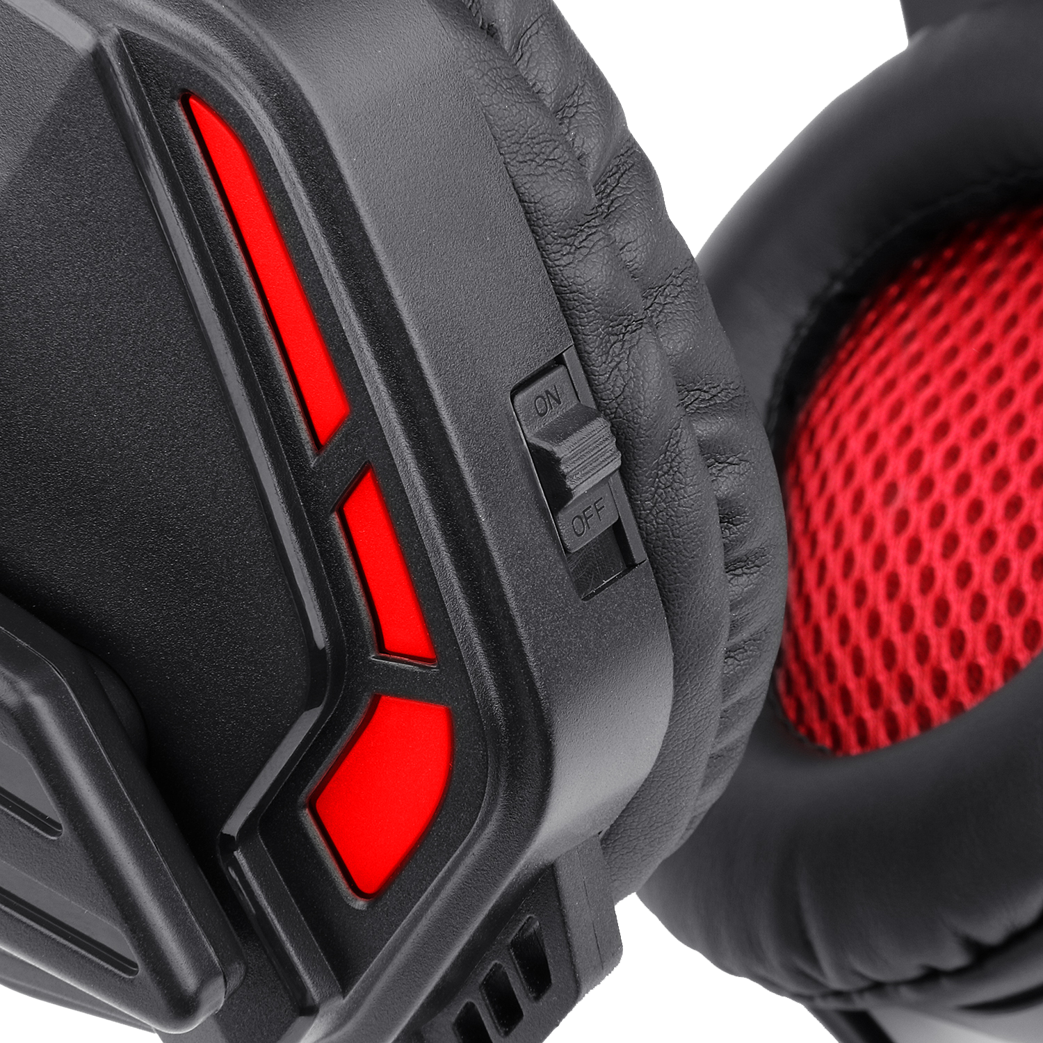 Redragon H220 THEMIS Headset Gaming Kabel, Suara Surround Stereo, Headphone Over-Ear Peredam Bising dengan Mikrofon, Kontrol Volume, Lampu LED Merah, Kompatibel dengan PC, PS4/3, Xbox One, dan Nintendo Switch