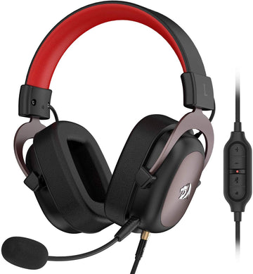 Redragon H510 Zeus Gaming Kopfhörer mit Kabel - Virtueller 7.1-Surround-Sound - Memory Foam Ohrpolster - 53-MM-Treiber - Abnehmbares Mikrofon - Multi-Plattform-Headset - für PC / PS4 & Xbox One, Nintendo Switch