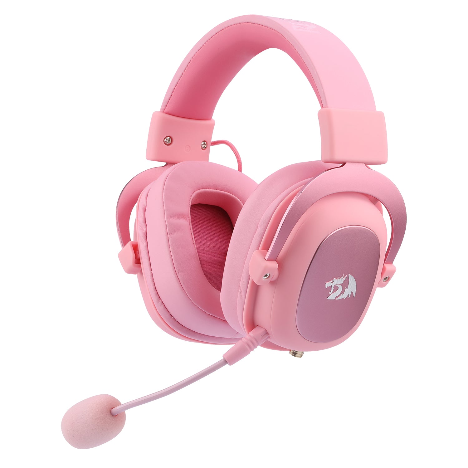 Headset Gaming Redragon H510Pink Zeus Kabel, Suara Surround 7.1, Mikrofon yang Dapat Dilepas
