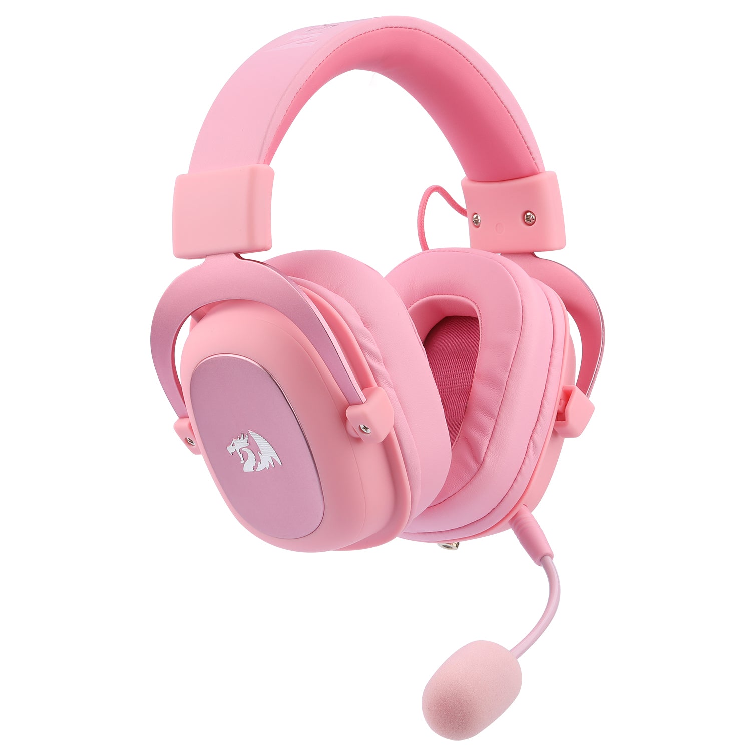 Headset Gaming Redragon H510Pink Zeus Kabel, Suara Surround 7.1, Mikrofon yang Dapat Dilepas