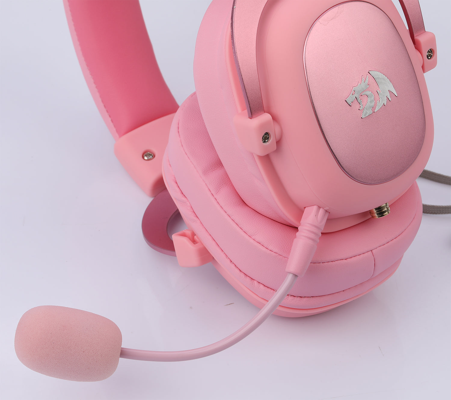Headset Gaming Redragon H510Pink Zeus Kabel, Suara Surround 7.1, Mikrofon yang Dapat Dilepas