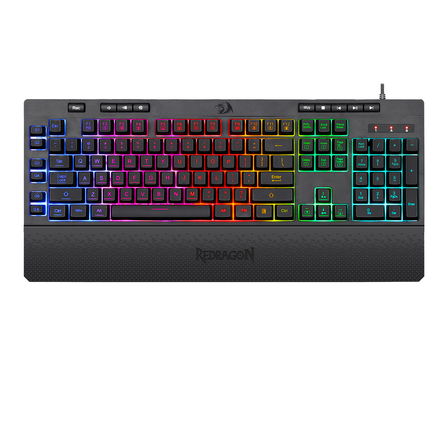 Redragon K512 SHIVA RGB Membrane Gaming Keyboard with Multimedia Keys