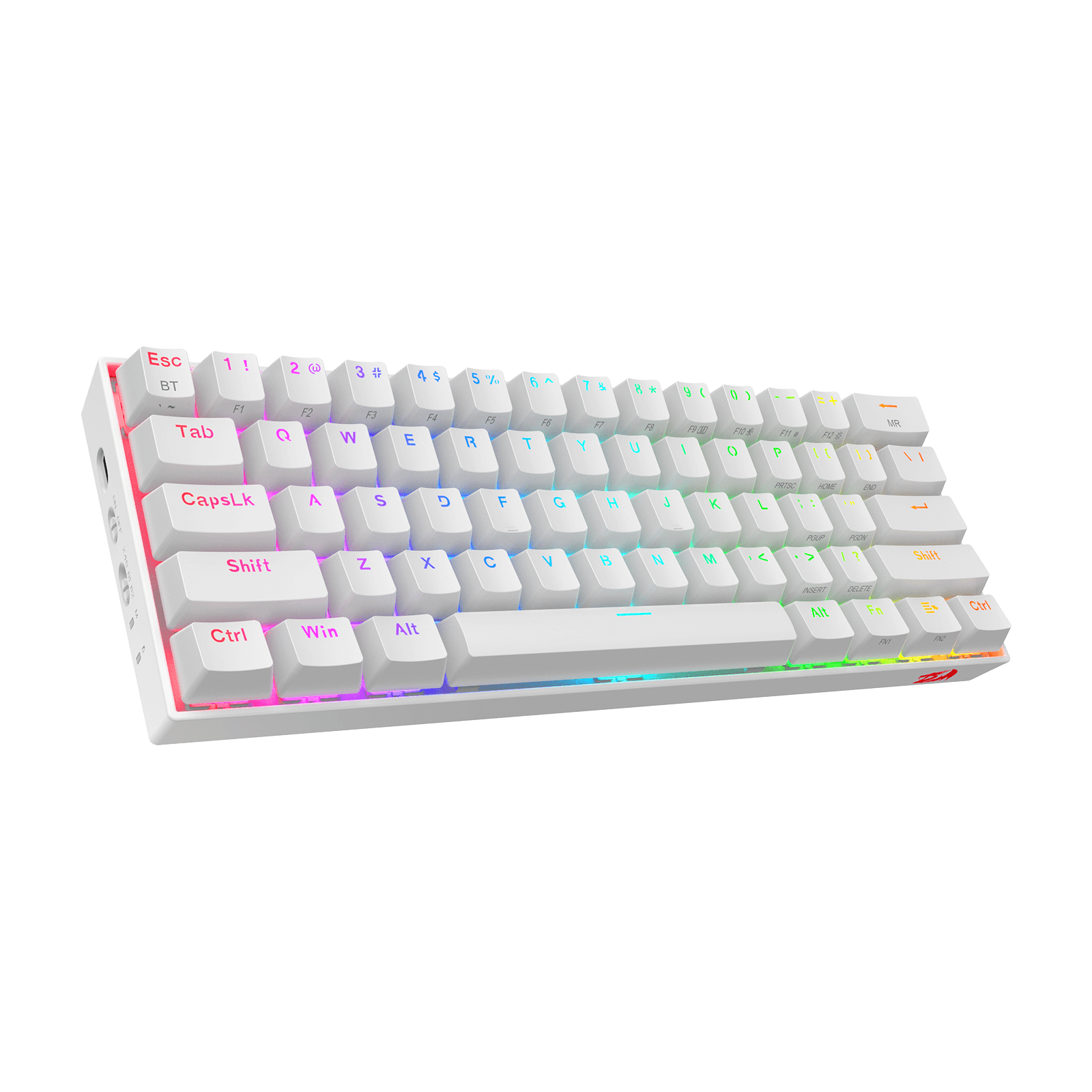 Keyboard Mekanik Nirkabel RGB Kompak 60% Redragon K530 PRO Draconic, Keyboard Gaming Bluetooth 5.0 TKL 61 Tombol