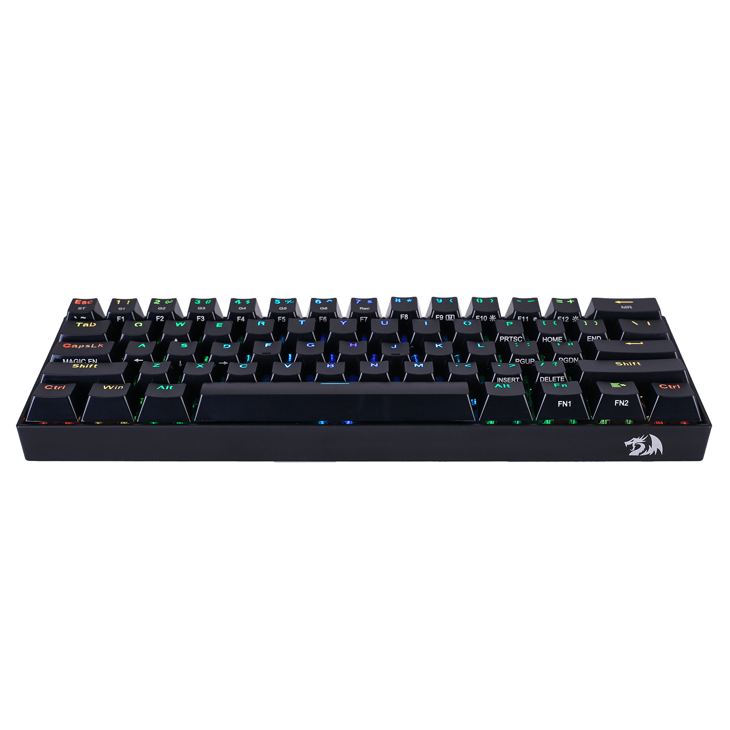 Redragon K530 PRO Draconic 60% Compact RGB Wireless Mechanical Keyboard, 61 Tombol Tenkeyless yang Dirancang untuk Gaming Keyboard Bluetooth 5.0 dan Pencahayaan RGB 16,8 Juta Warna untuk PC, Tablet, Ponsel