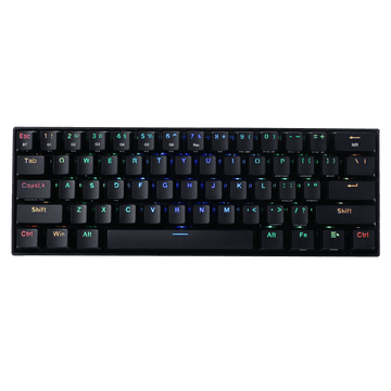 Redragon K530 PRO Draconic 60% Compact RGB Wireless Mechanical Keyboard, 61 Tombol Tenkeyless yang Dirancang untuk Gaming Keyboard Bluetooth 5.0 dan Pencahayaan RGB 16,8 Juta Warna untuk PC, Tablet, Ponsel