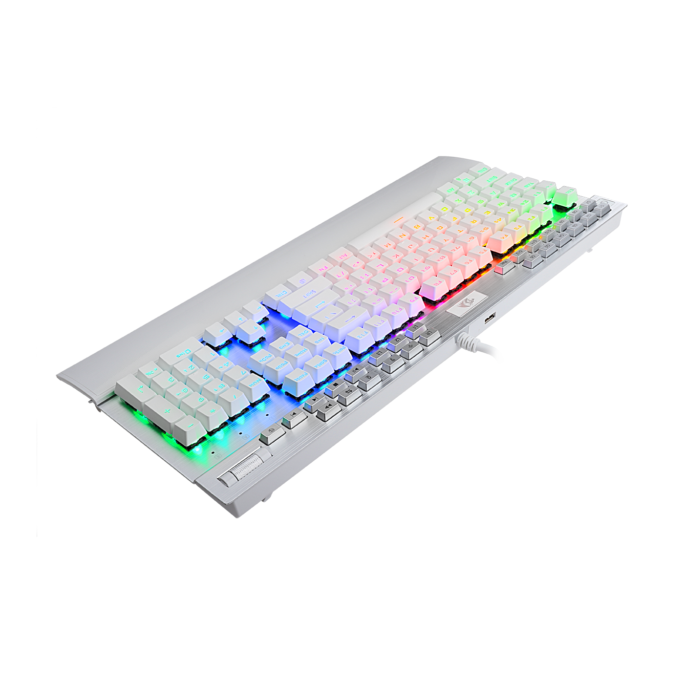Redragon K550W RGB Yama 131 Key RGB LED Illuminated Backlit White Mechanical Keyboard