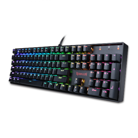 Redragon K551RGB MITRA Papan Ketik Mekanik dengan Lampu Latar RGB dan Sakelar Biru