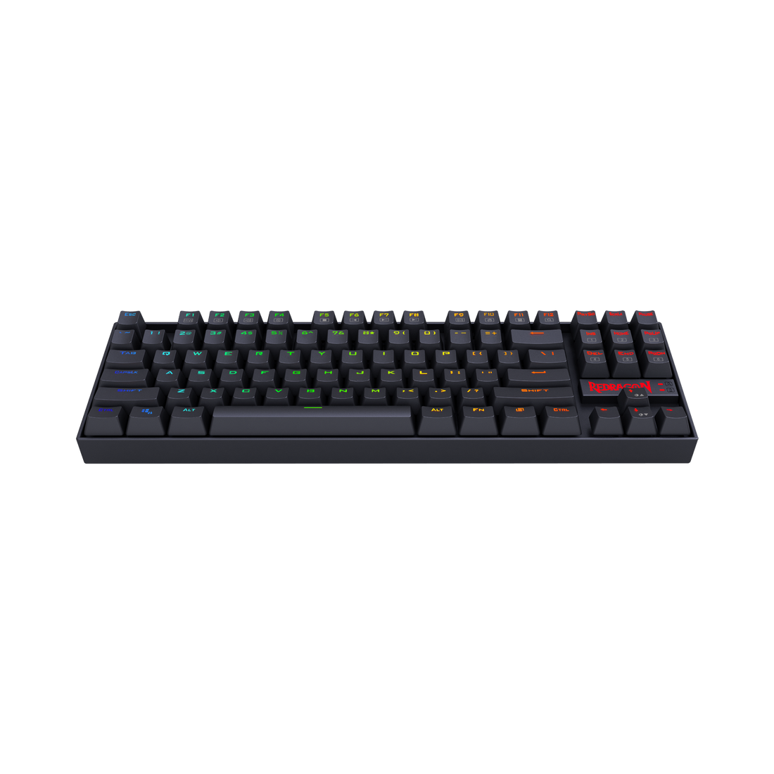 Redragon K552 KUMARA 87 Key LED RGB Backlit Mechanical Computer illuminated Keyboard with Blue Switches for PC Gaming Compact ABS-Metal Design