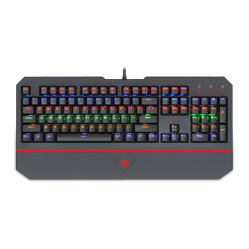 Redragon® K558 ANALA Rainbow Mechanische Gaming Tastatur QWERTY mit Beleuchtung, auswechselbaren Tasten, 104 Tasten mit USB Kabel für PC Laptop