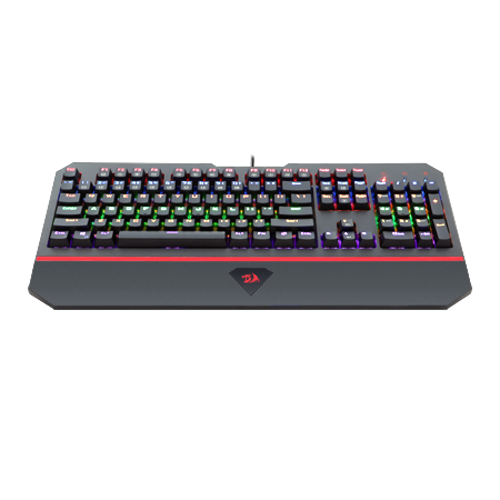 Redragon® K558 ANALA Rainbow Mechanische Gaming Tastatur QWERTY mit Beleuchtung, auswechselbaren Tasten, 104 Tasten mit USB Kabel für PC Laptop