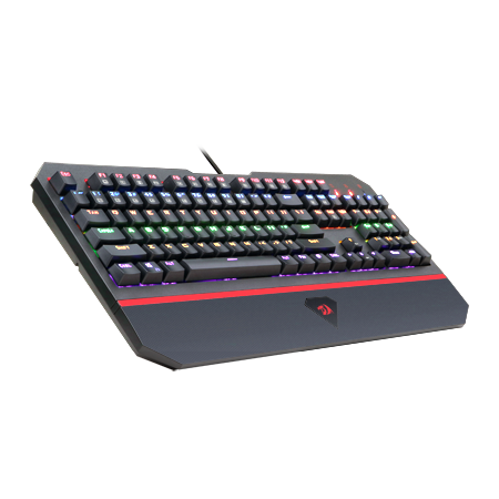 Redragon® K558 ANALA Rainbow Mechanische Gaming Tastatur QWERTY mit Beleuchtung, auswechselbaren Tasten, 104 Tasten mit USB Kabel für PC Laptop