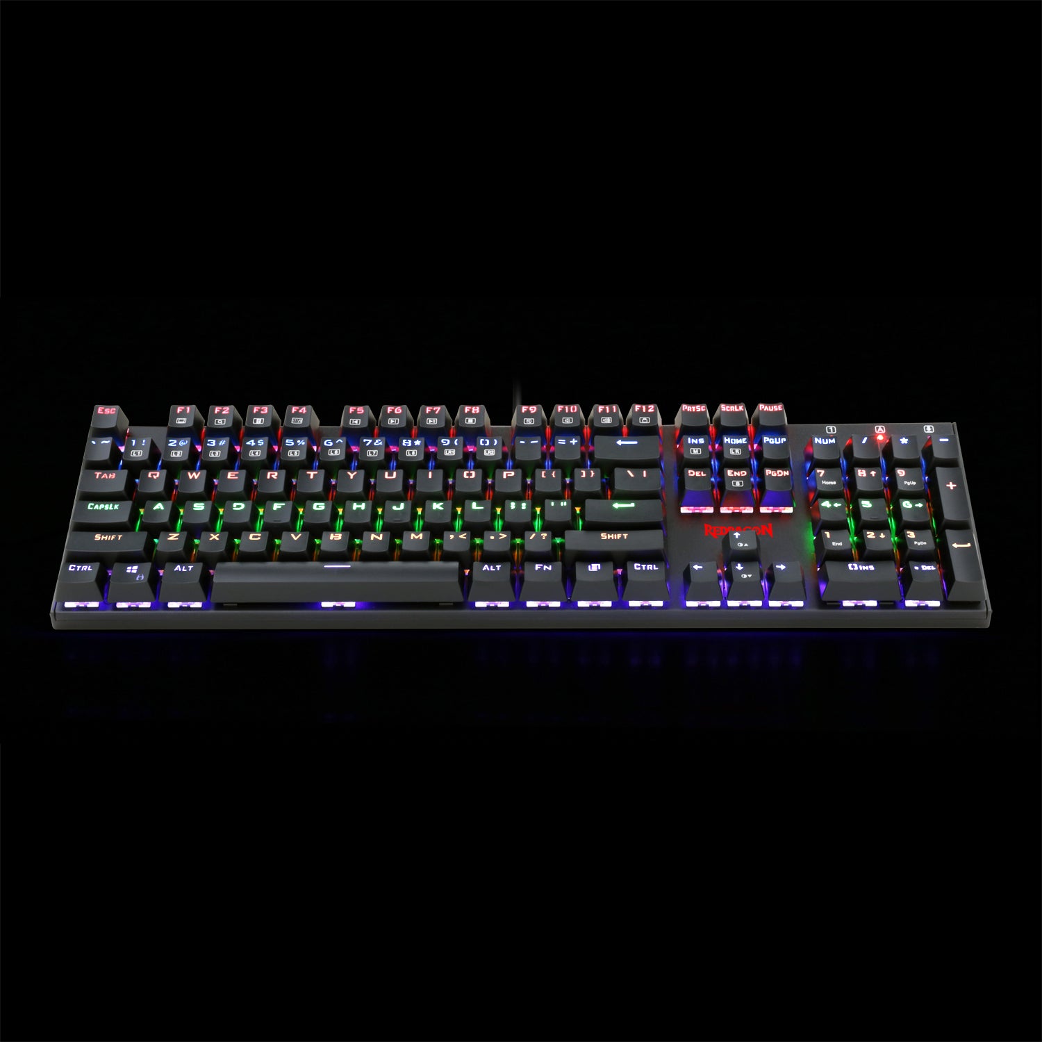 Keyboard Gaming Mekanis REDRAGON K565R RUDRA Lampu Latar Pelangi