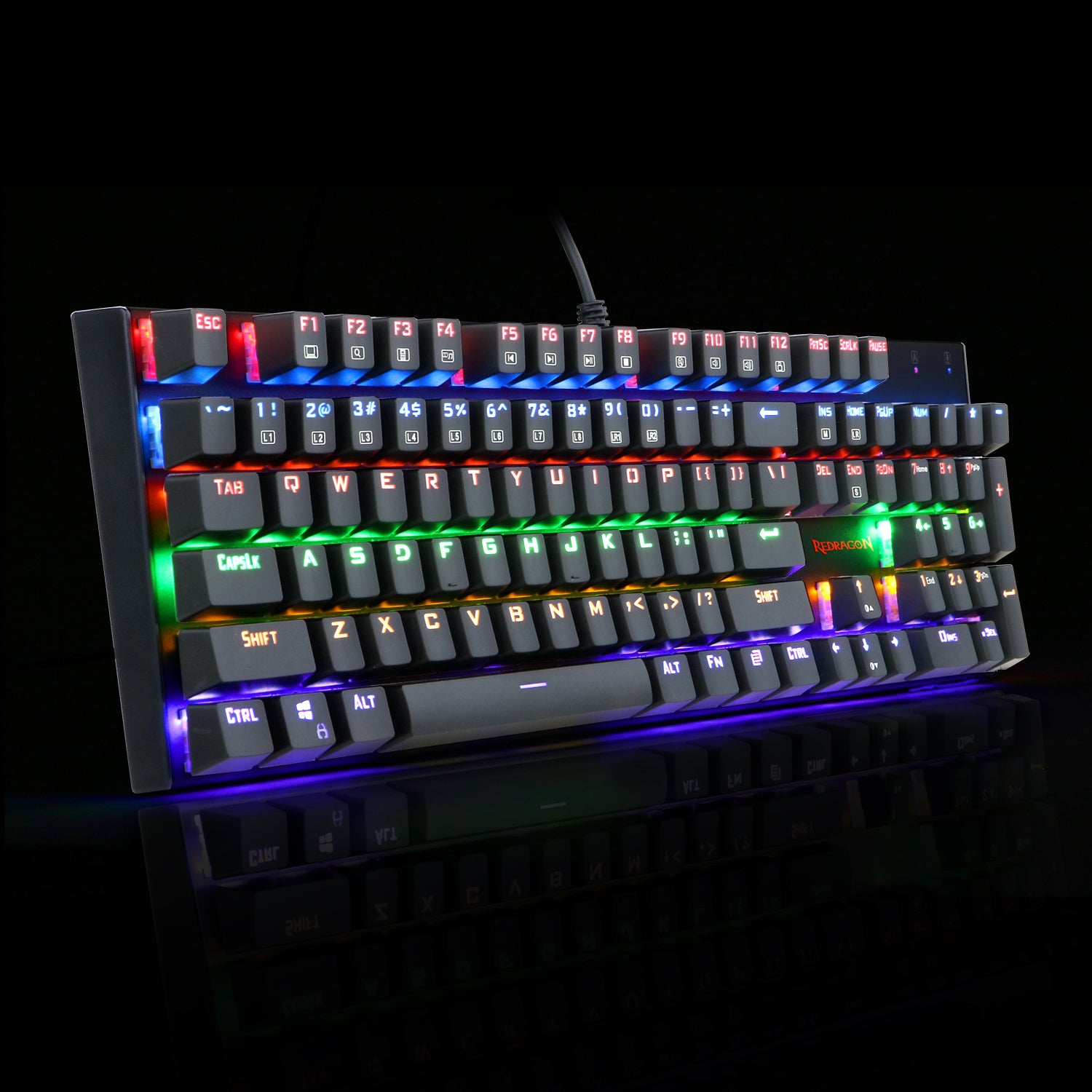 Keyboard Gaming Mekanis REDRAGON K565R RUDRA Lampu Latar Pelangi