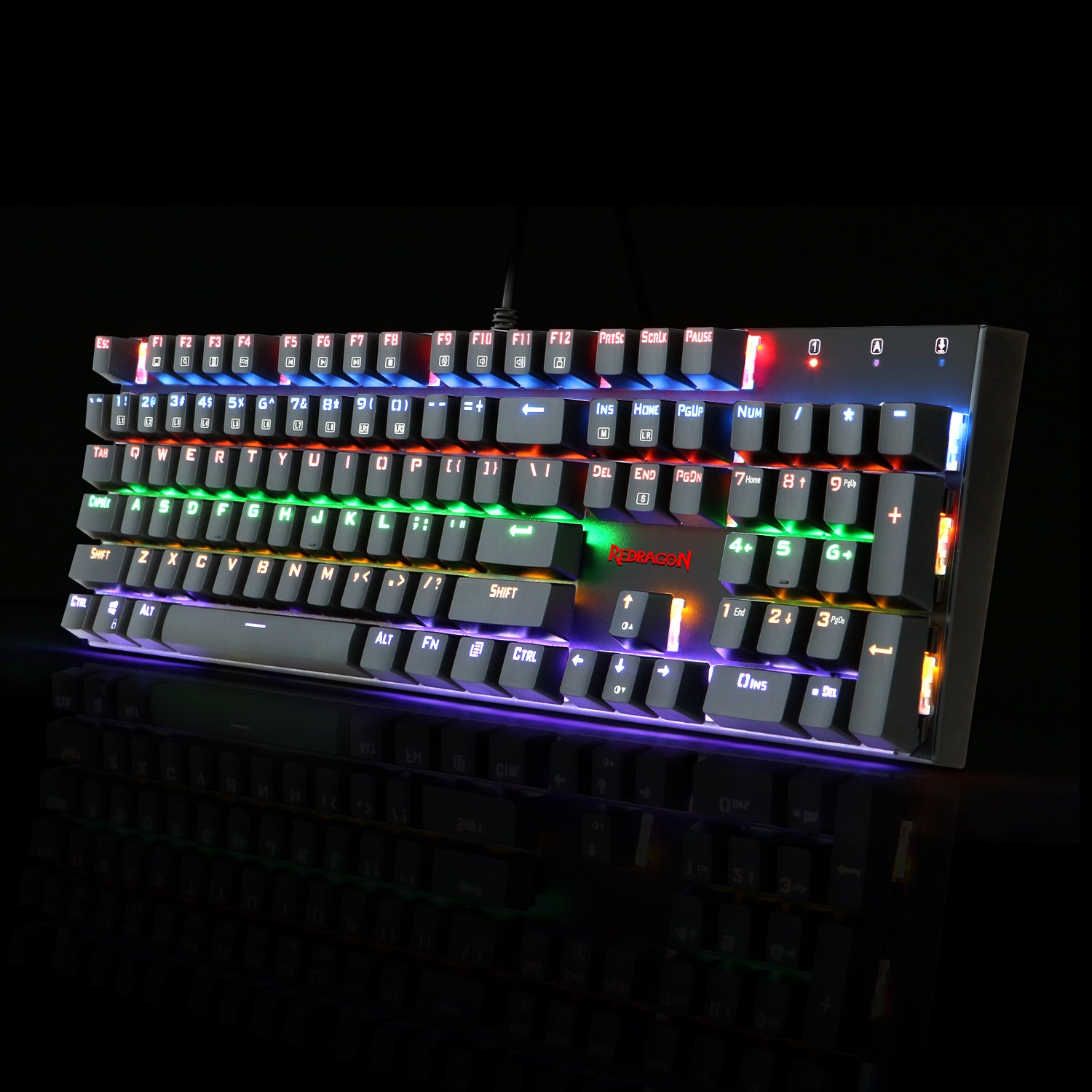 Keyboard Gaming Mekanis REDRAGON K565R RUDRA Lampu Latar Pelangi