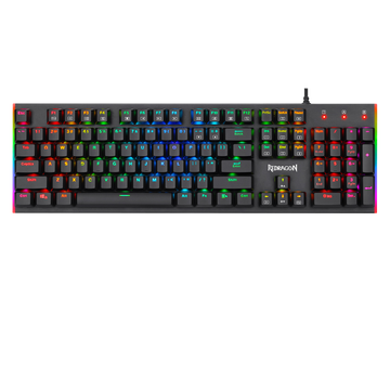 Redragon K591 Parvati RGB Backlit Low Profile Wired Mechanical Gaming Keyboard, Extra-Thin & Light, 104 Keys Anti-ghosting, Linear & Quiet Red Switch