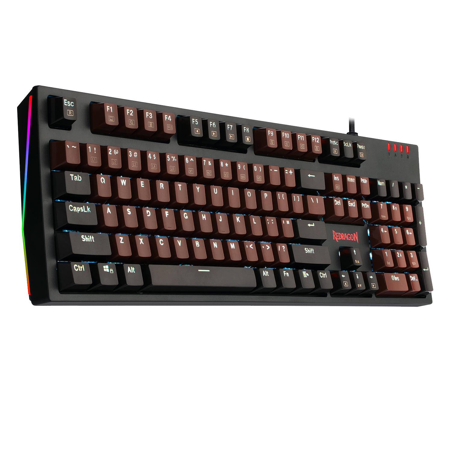 Redragon K592 Mechanical Gaming Wired Keyboard with Ultra-Fast V-Optical Blue Switches, White Backlit